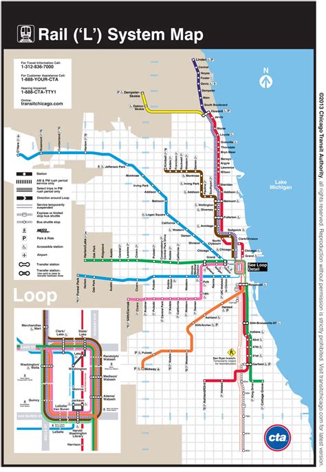 Submission - Official Map: Chicago “L” Map, Dan... - Transit Maps