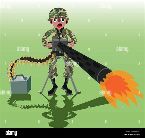 Machine gunner Stock Vector Images - Alamy