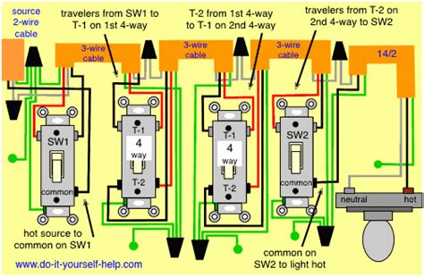 Wiring Diagram For 3 Way Switch To Light