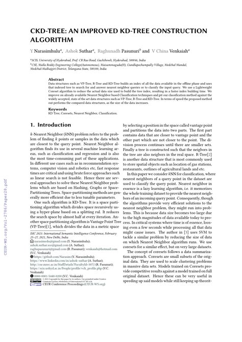 (PDF) CKD-Tree: An Improved KD-Tree Construction Algorithm