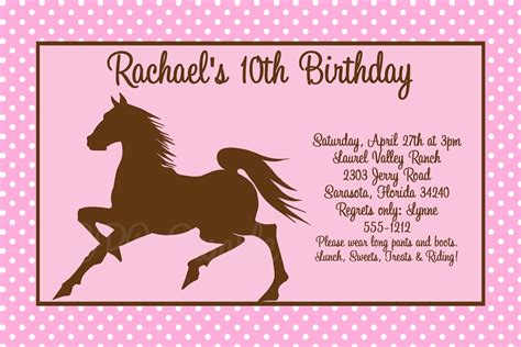 Free Printable Horse Birthday Party Invitations | Dolanpedia