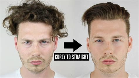 How To Straighten Curly Hair For Guys A Step By Step Guide - Best ...