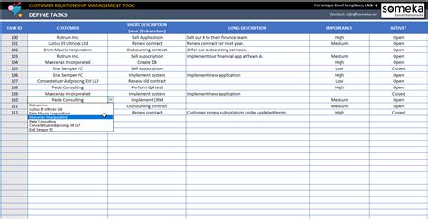 Free Excel Crm Template