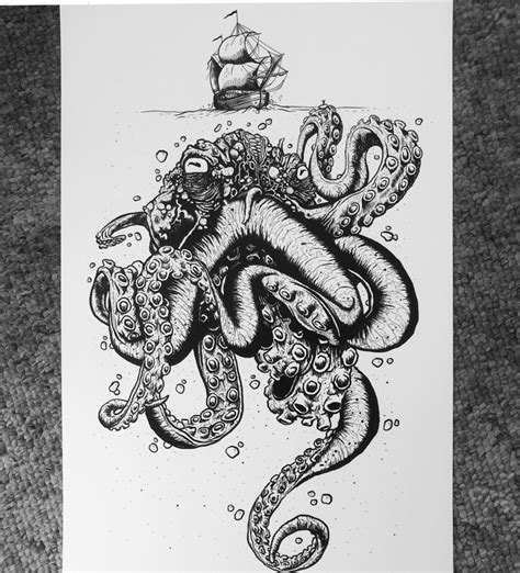 The Kraken Art print by We Are All Corrupted | Etsy