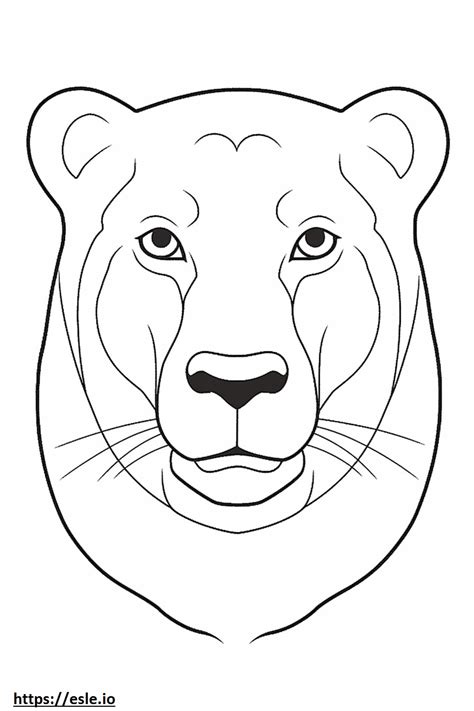 Burmese face coloring page