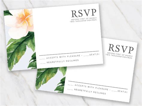 Printable FREE Wedding RSVP Template & Cards Microsoft Word | Temploola ...