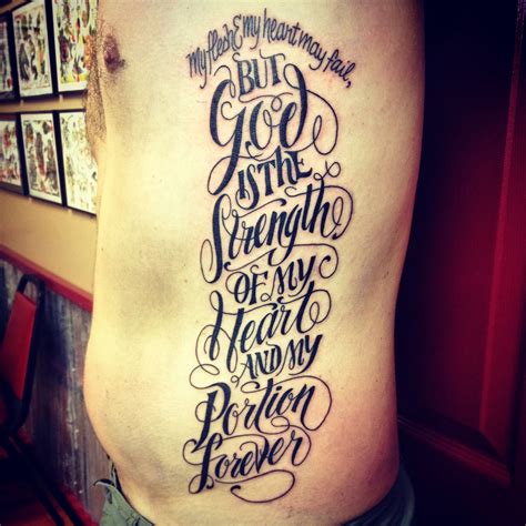 Psalm 73:26 tattoo; this looks amazing! #psalmtattoo #ribtattoo | Rib ...