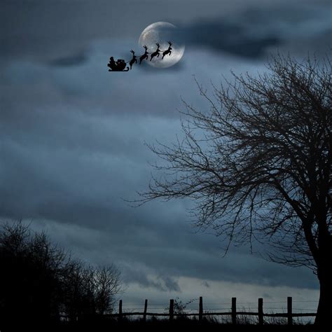 Santa Sleigh Flying Real