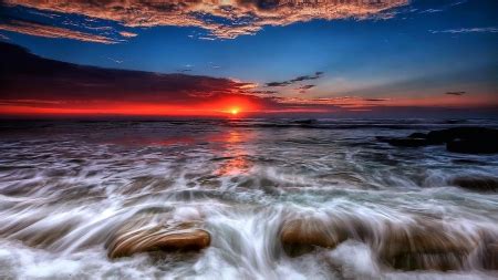 Sea Waves at Sunset - Sunsets & Nature Background Wallpapers on Desktop Nexus (Image 1701428)