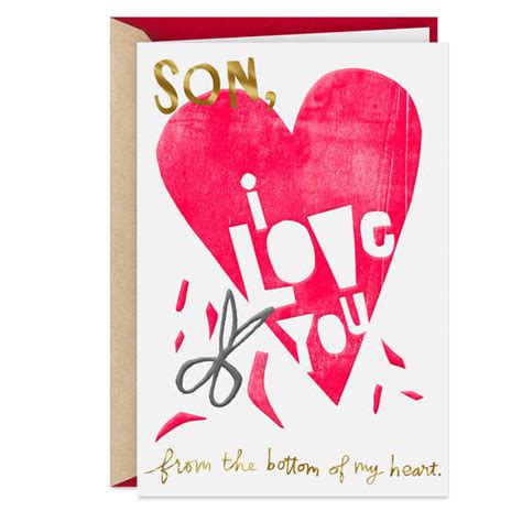 Love You From the Bottom of My Heart Valentine's Day Card for Son - Greeting Cards | Hallmark