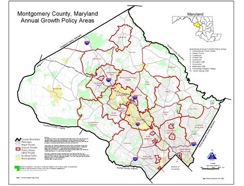 Map Of Montgomery County Md With Cities