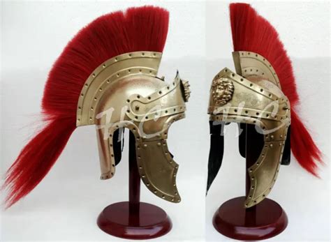 MEDIEVAL VIKING ROMAN Armor Helmet King Leonidas 300 Spartan Armour Helmet Brass $95.89 - PicClick