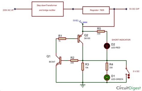 Circuit Diagram Of Short Indicator - Circuit Diagram