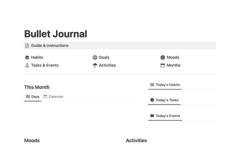 Bullet Journal Template by Tony David | Notion Marketplace