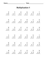 Math Practice Sheets: Free printable multiplication work… | Free printable multiplication ...