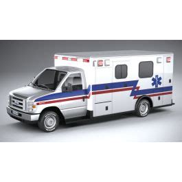 Ford E-450 Ambulance 2011 LowPoly