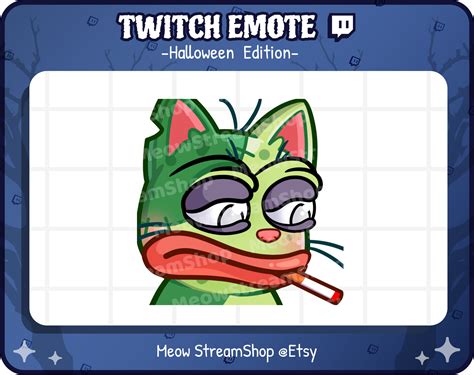 Twitch Emote / Cute Zombie Cat Sad Pepe Smoke Man Emotes / - Etsy Ireland