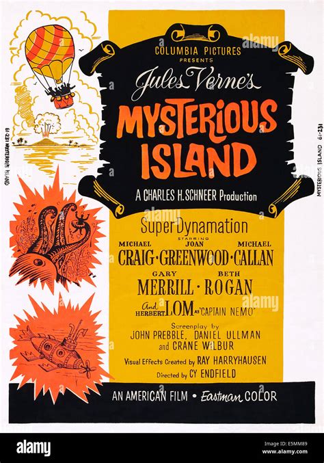 MYSTERIOUS ISLAND, US poster art, 1961 Stock Photo - Alamy