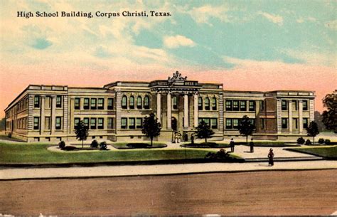 Texas Corpus Christi High School Building Curteich | United States - Texas - Corpus Christi ...