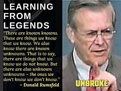 Rumsfeld and the Unknowns Unknowns of Investing... Learning from Legends