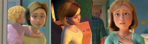 Toy Story: Andy's mom has a secret identity. Look at the hats.