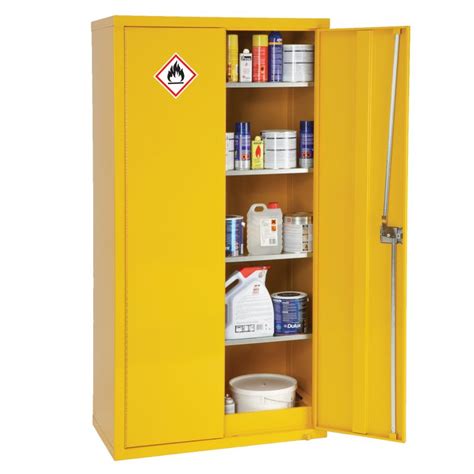 Yellow Heavy Duty Chemical / Hazardous Storage Cabinet - Bedford Shelving Ltd