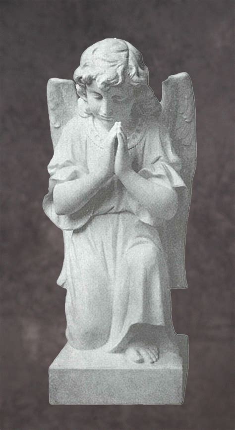 Italian Hand Carved Marble Angel Statue