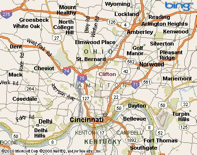 Clifton (Cincinnati nbhd), Ohio Area Map & More