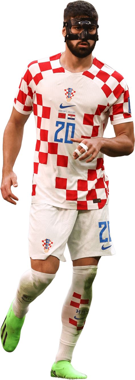 Joško Gvardiol Croatia football render - FootyRenders