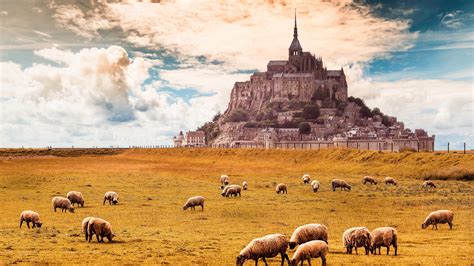 3840x2160 Mont-Saint-Michel in Normandy France 4K Wallpaper, HD Nature ...