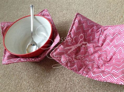 2 Microwave bowl/pot holder quilted by ScissorSistas on Etsy