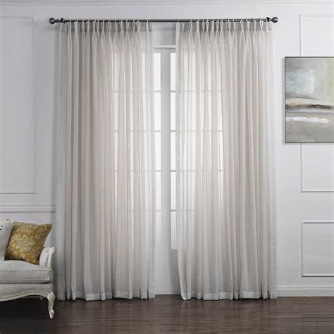 Off White Linen Sheer Curtains for Living Room 2 Panels – Anady Top