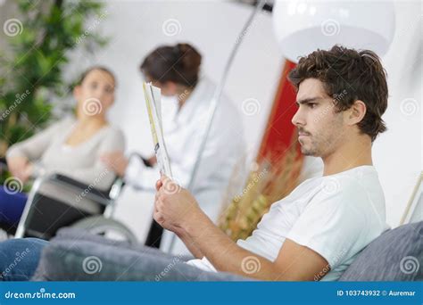 Different People Sitting in Waiting Room Hospital Stock Photo - Image ...