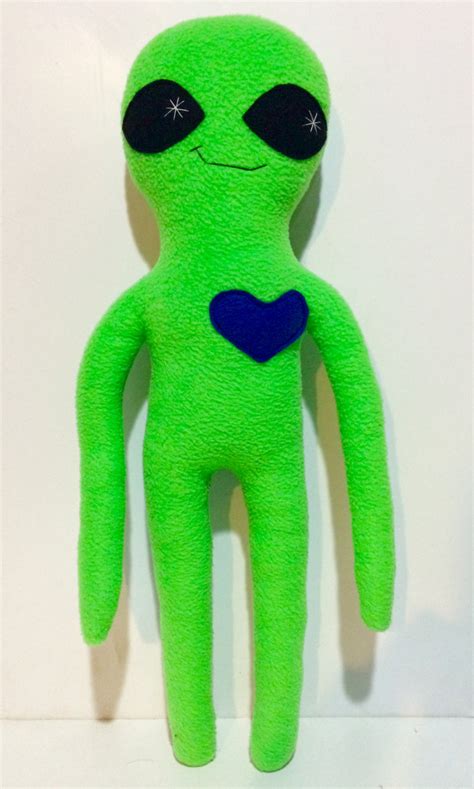 LARGE Green Alien Plush Alien Monster Stuffed Animal Fleece | Etsy