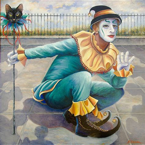 Mime Iv Painting by Liz Hutchinson