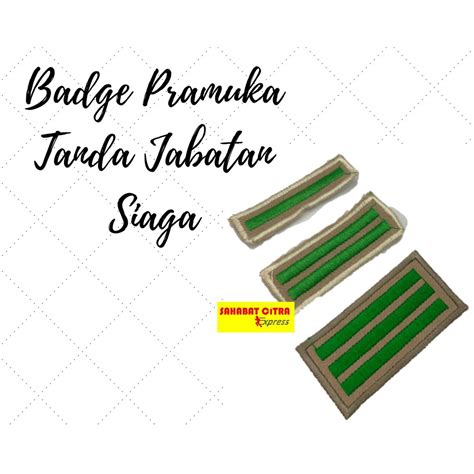 Jual BADGE PRAMUKA TANDA JABATAN SIAGA/PENGGALANG/PENEGAK | Shopee Indonesia