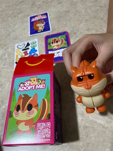 McDonald’s happy meal adopt me Chipmunk, Hobbies & Toys, Toys & Games on Carousell