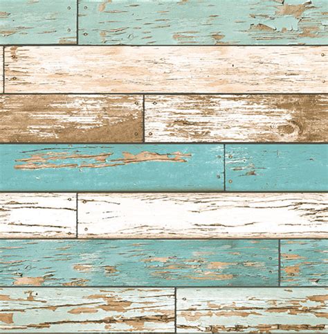 Scrap Wood Turquoise Weathered Texture Wallpaper, Bolt - Rustic ...