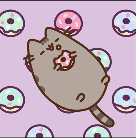 Pusheen and her donuts! Cute Animal Drawings, Kawaii Drawings, Cute Drawings, Pusheen Stickers ...