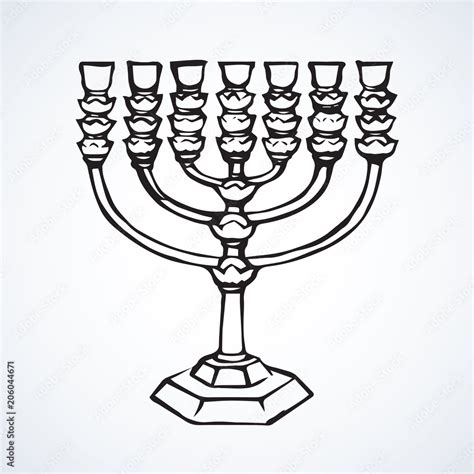 Menorah. Vector drawing Stock Vector | Adobe Stock