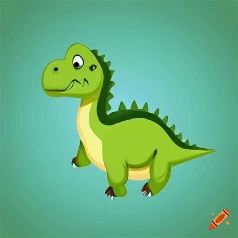 2d green dinosaur character on Craiyon