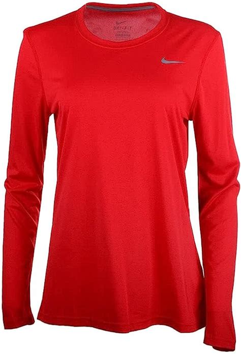 Nike Women's Dri-Fit Fitness Workout T-Shirt - Long Sleeve Performance ...