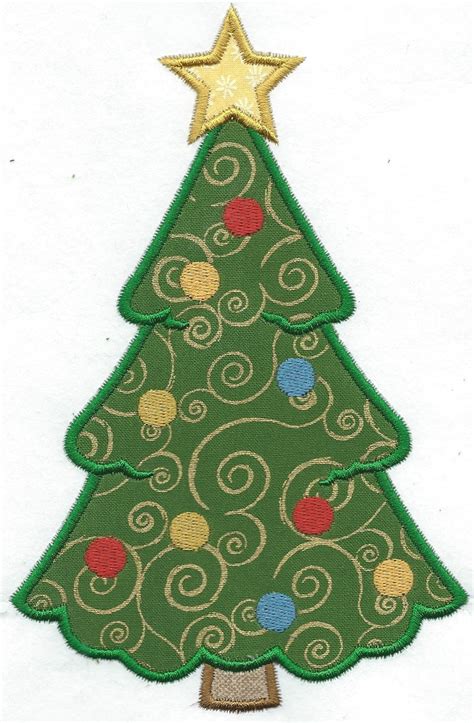 Christmas Tree Applique Iron-on Patch Newest Design Machine - Etsy