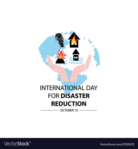 International day for disaster reduction Vector Image