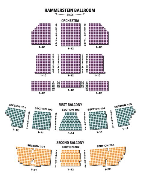 Hammerstein Ballroom Detailed Seating Chart | Brokeasshome.com