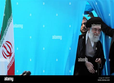 June 4, 2011 - Tehran, Iran - Iran's Supreme Leader Ayatollah ALI KHAMENEI arrives to deliver a ...