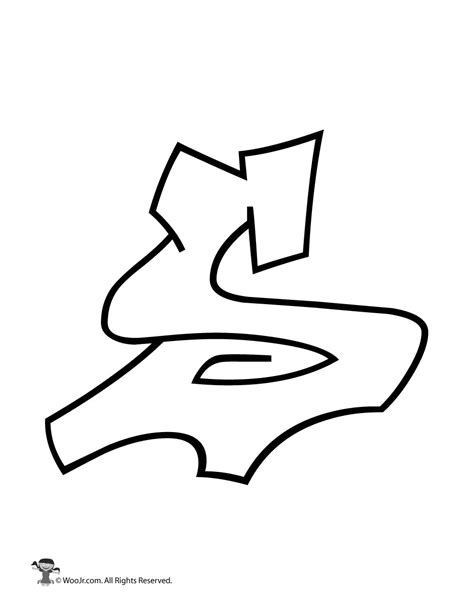 Graffiti Capital Letter S | Woo! Jr. Kids Activities : Children's ...