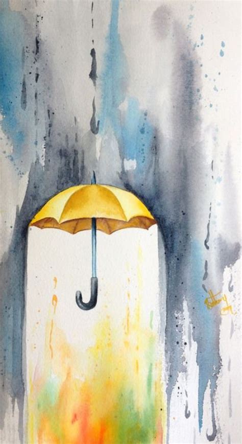 50 Raining Umbrella Painting Ideas to Try This Year