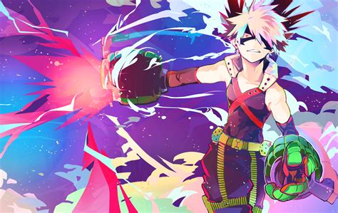 Katsuki Bakugou Vibrant HD Wallpaper - My Hero Academia by Kogeta Okoge