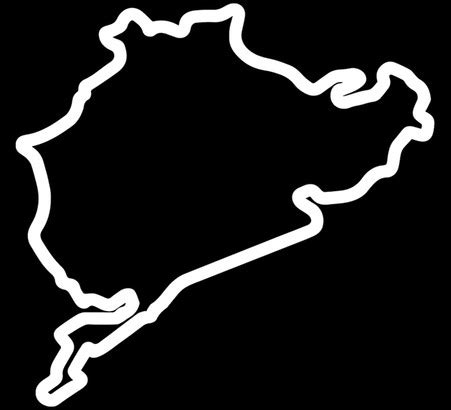 Nurburgring Track Outline Vinyl Sticker Decal